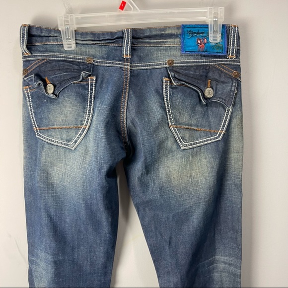 Spykar Veronica navy blue skinny jeans mildly distressed 30 x 32 - Picture 4 of 7